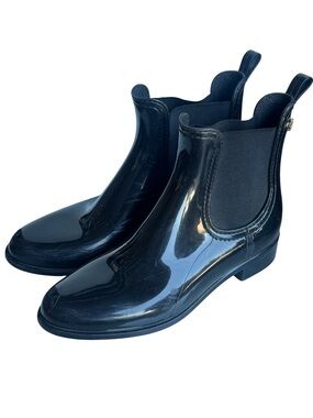 Lemon Jelly Black Chelsea Rain Ankle Boots Women’s 39 / 8.5